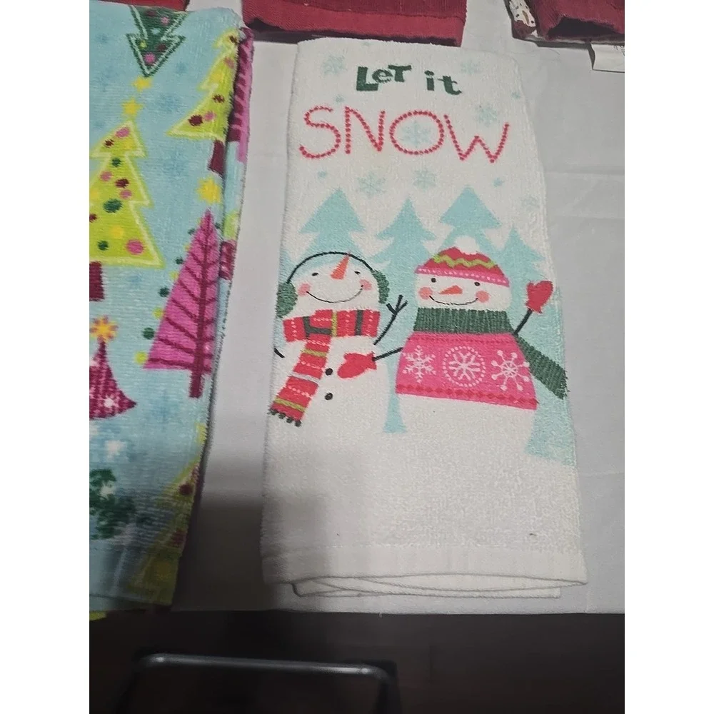 Cotton Set Of 4‎ Christmas SNOWMEN Bathroom Towels WINTER H3241